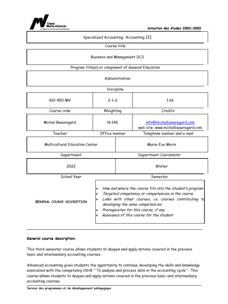 SPECIALIZED ACCOUNTING Section 03924 PDF