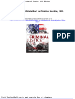 Test Bank For Introduction To Criminal Justice 15th Edition