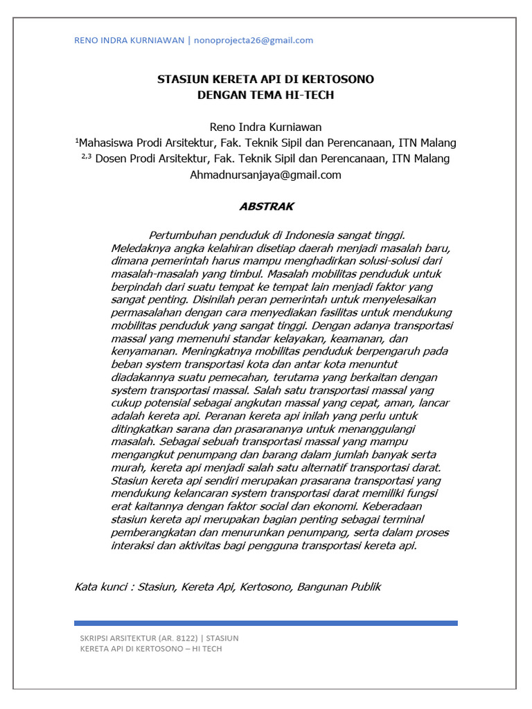 Jurnal stasiun kereta api di kertosono pdf