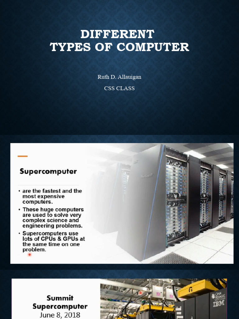 Different Types of Computer | PDF