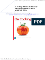 Test Bank For On Cooking A Textbook of Culinary Fundamentals 6th Edition Whats New in Culinary Hospitality 6th Edition