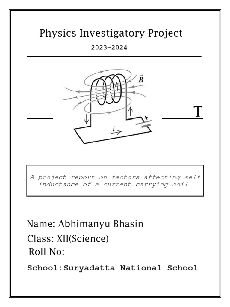 Physics Investigatory Project | PDF