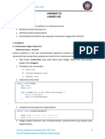 Jobsheet 9 - Linked List