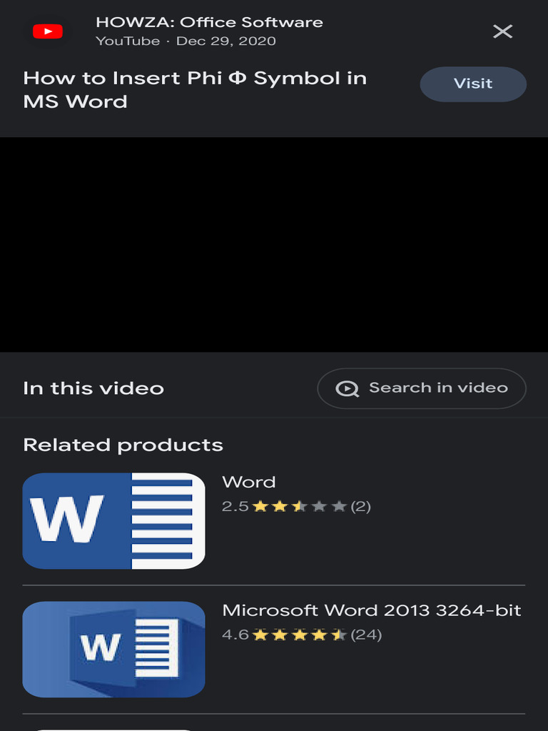 Word 2016 Phi Symbol Google Search PDF
