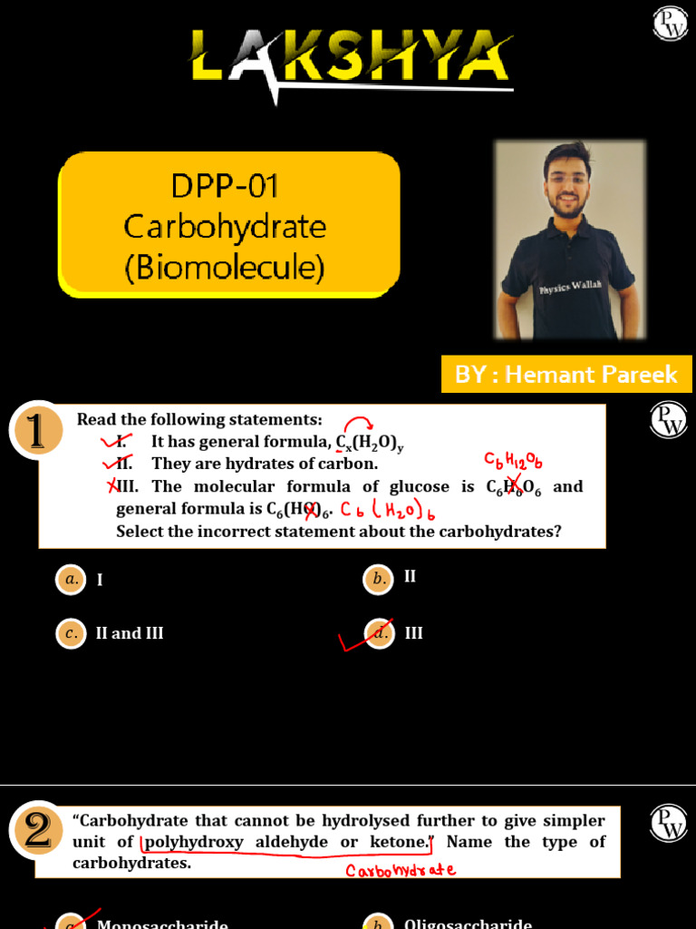 Biomolecules _ DPP 01 Solution Notes PDF