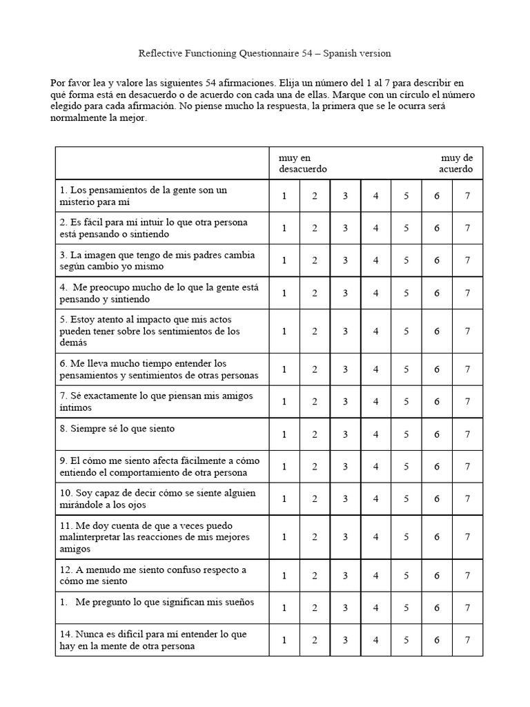 Spanish - RFQ - 54 - Reflexibilidad | PDF | Pensamiento