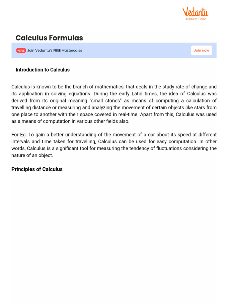 Calculus Formulas | PDF
