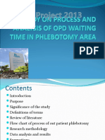 A Study On Process and Analysis of Opd Waiting Time in Phlebotomy Area