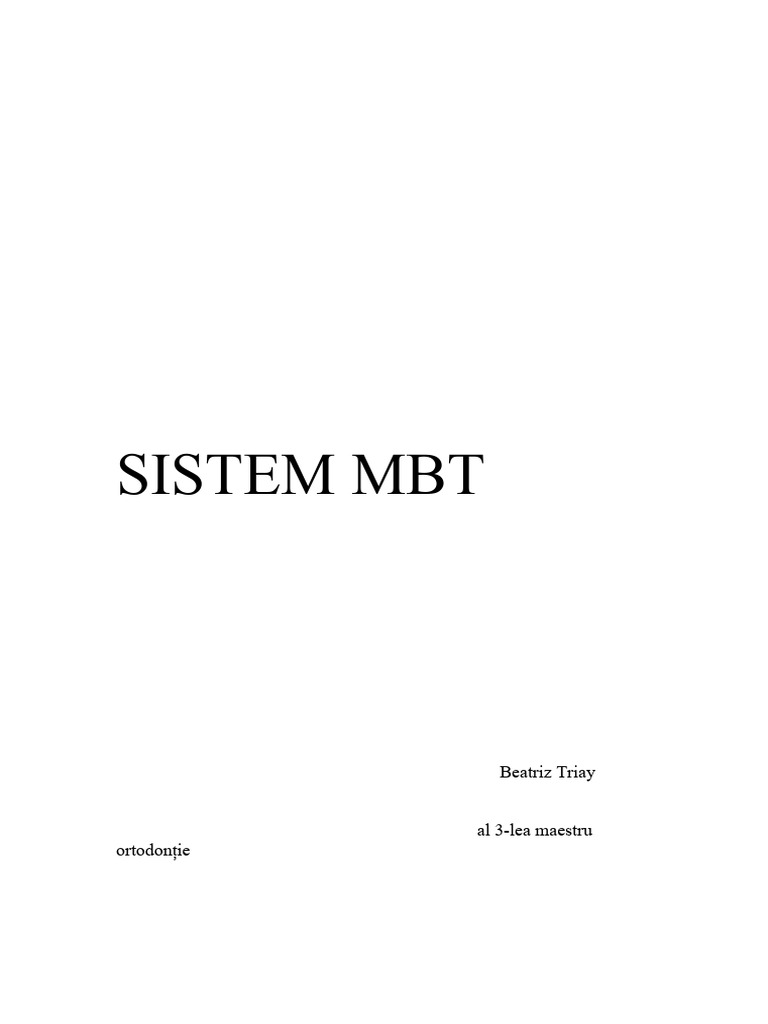Sistem MBT | PDF