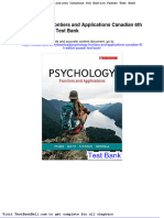 Psychology Frontiers and Applications Canadian 6th Edition Passer Test Bank