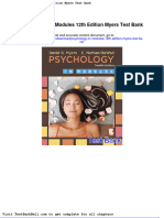 Psychology in Modules 12th Edition Myers Test Bank