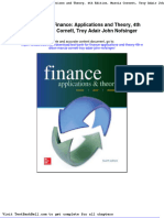 Test Bank For Finance Applications and Theory 4th Edition Marcia Cornett Troy Adair John Nofsinger