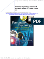 Test Bank For Personality Psychology Domains of Knowledge About Human Nature 6th Edition Randy Larsen David Buss