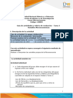 Guía de Actividades y Rúbrica de Evaluación - Unidad 2 - Tarea 3 - Variables Microeconómicas