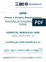 Owner's Project Requirements Requisitos Do Proprietário para o Projeto
