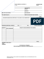 Format For Shipping Letter According To SCT Standard