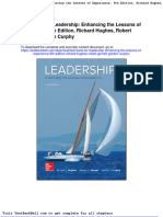 Test Bank For Leadership Enhancing The Lessons of Experience 9th Edition Richard Hughes Robert Ginnett Gordon Curphy