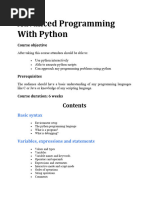 Advanced Programming With Python