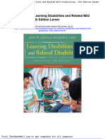 Test Bank For Learning Disabilities and Related Mild Disabilities 13th Edition Lerner