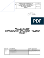 ANEXA 7 ANALIZA HACCP- Br. in Saramura,Telemea