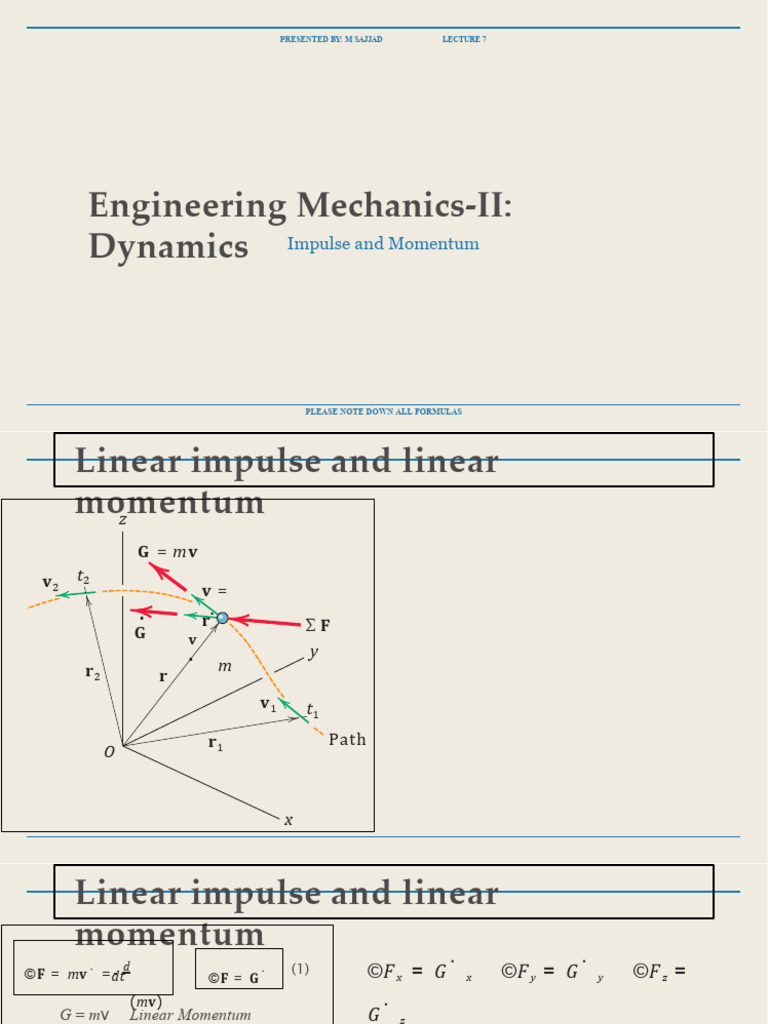 Dynamics: Impulse and Momentum Concepts | PDF | Dynamics (Mechanics ...