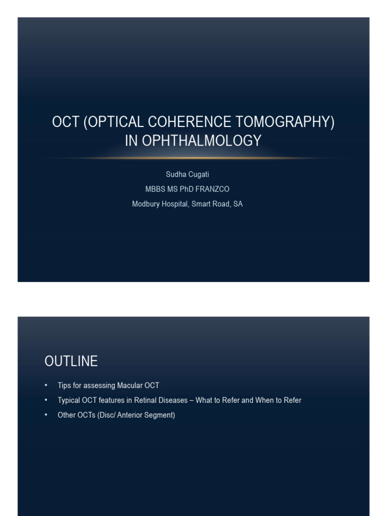 Macular OCT Assessment Guide | PDF | Retina | Clinical Medicine