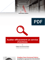 Auditer Efficacement Un Service Des Archives