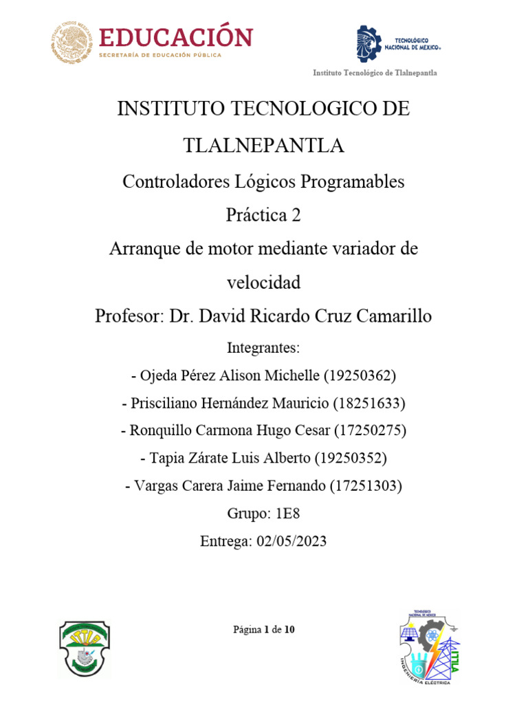 Practica 2 Plc Pdf Controlador Lógico Programable Automatización