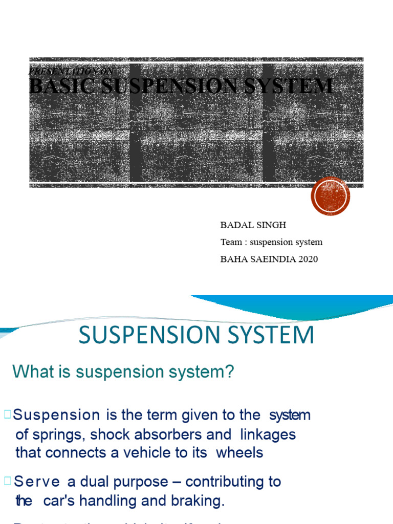 Suspension System PDF Steering Automotive Industry