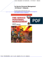 Test Bank for Fire Service Personnel Management With Myfirekit 3 e Steven t Edwards 3
