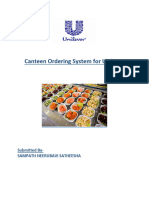 Canteen Ordering System For Unilever