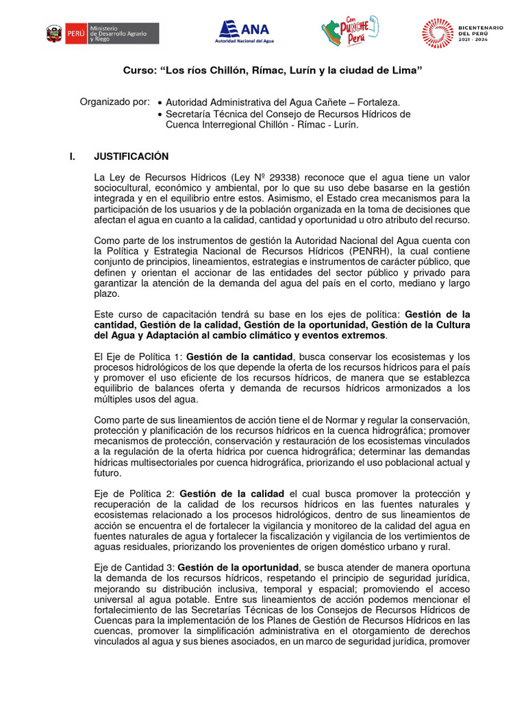 Ríos Chillón, Rímac y Lurín en Lima | PDF | Recursos hídricos | Agua
