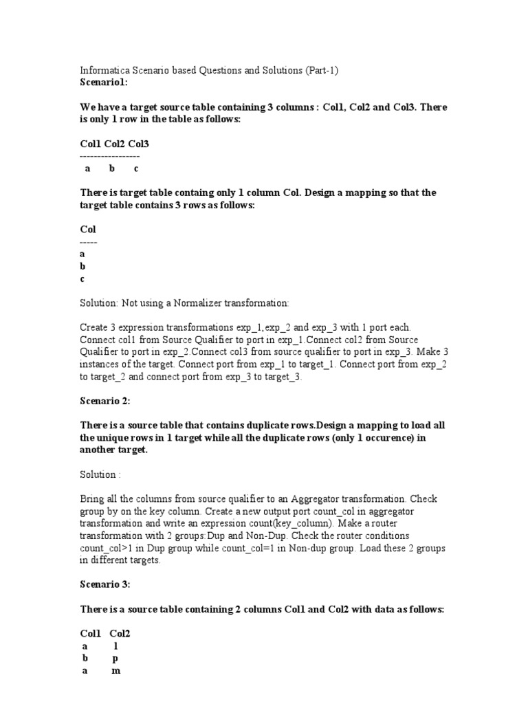 A Scenario Based Questions and Solutions PDF Database Index Table