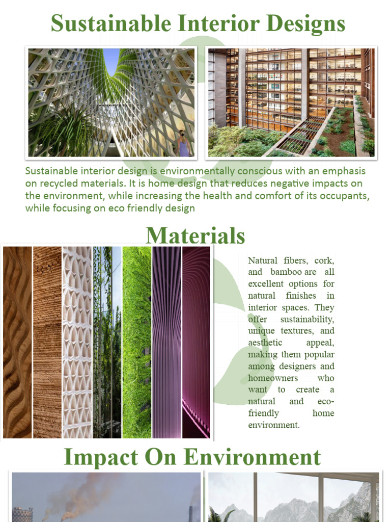Sustainable Interior Designs | PDF | Career & Growth