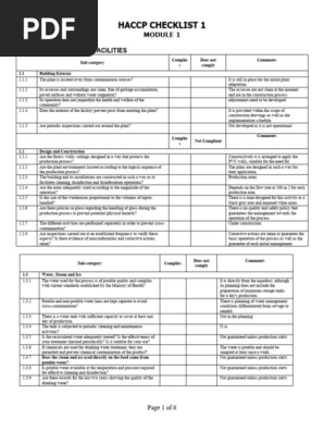 HACCP Checklist