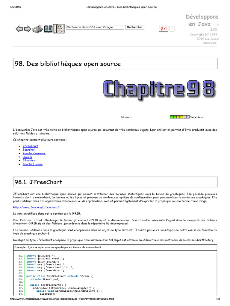 Développons en Java API Open Source | PDF