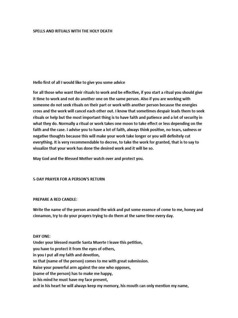 Santa Muerte Love Ritual Your Guide To Using Oracion La Santa Muerte Para El Amor - 9bxxqiv