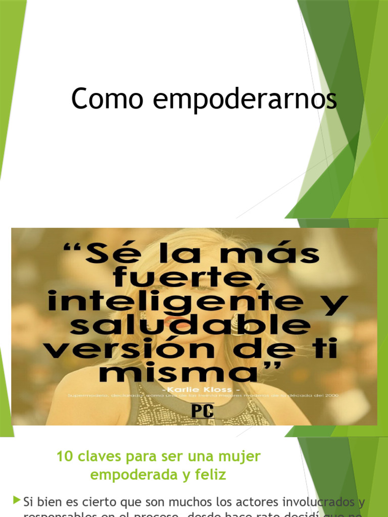 Claves para el Empoderamiento Femenino | PDF | Crecimiento personal y ...