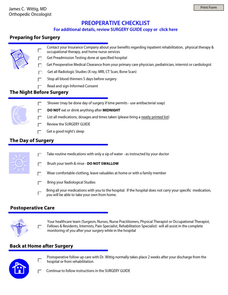 Your Post-Op Recovery Checklist