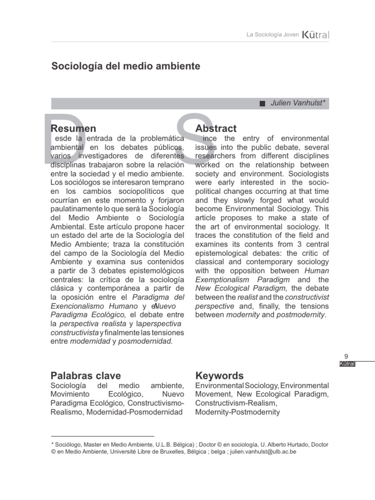 Sociologia Del Medio Ambiente PDF