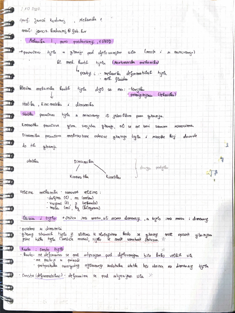 Mehanika 1 | PDF