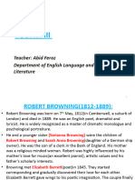 Poetry-Iii: Teacher: Abid Feroz Department of English Language and Literature