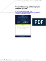 Test Bank For Valuation Measuring and Managing The Value of Companies 6th by Koller