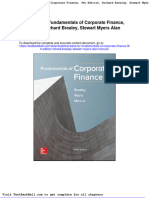 Test Bank For Fundamentals of Corporate Finance 9th Edition Richard Brealey Stewart Myers Alan Marcus