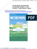 Test Bank For We The People 10th Essentials Edition Benjamin Ginsberg Theodore J Lowi Margaret Weir Caroline J Tolbert Robert J Spitzer