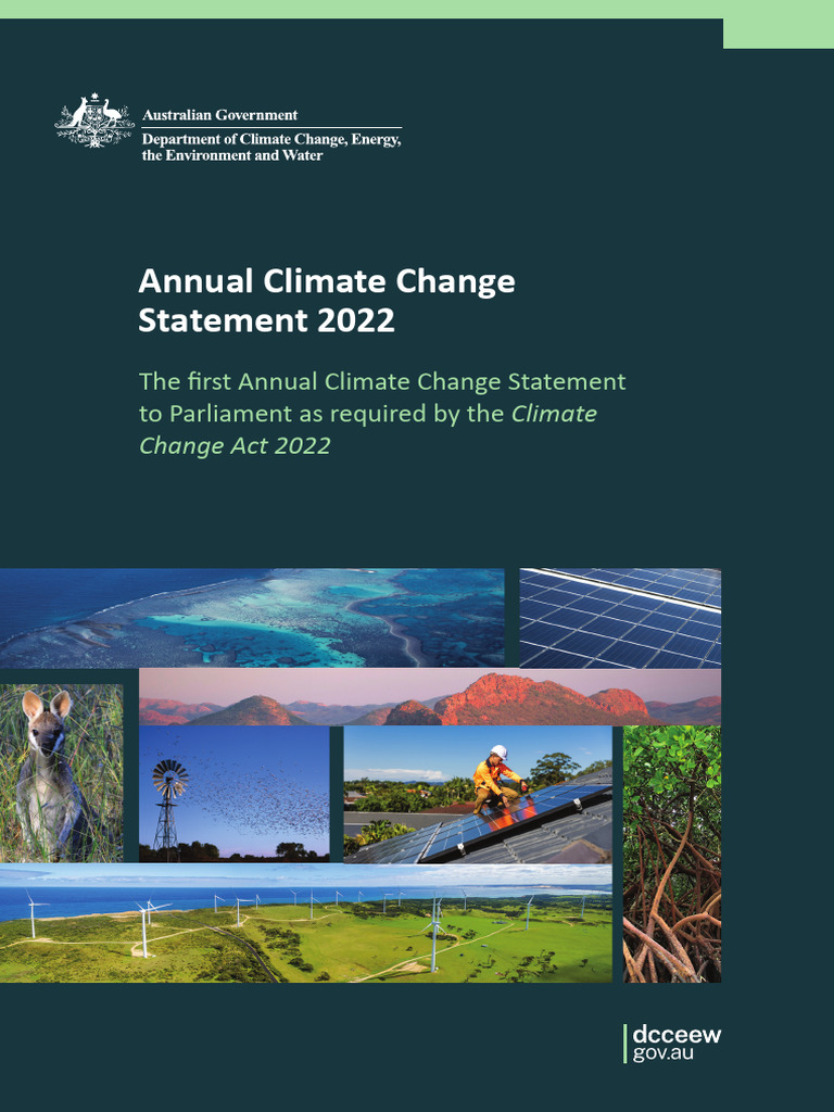 Annual Climate Change Statement 2022 | PDF | Climate Change Mitigation ...