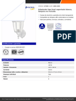 Arbotante Tipo Farol Soportado Blanco, Lámpara No Incluida