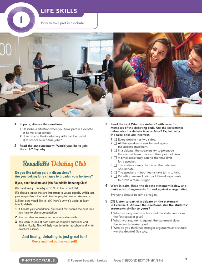 Join the Roundhills Debating Club! | PDF | Communication | Human ...