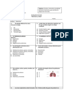 Examen de Nivel Primer Semestre Nutrición y Célula