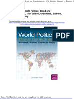 Test Bank For World Politics Trend and Transformation 17th Edition Shannon L Blanton Charles W Kegley 2